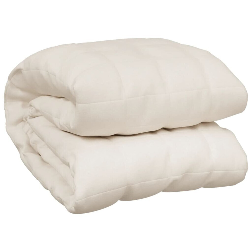 Photos - Duvet VidaXL   Weighted Blanket Bedding Anxiety Blanket Bedroom Quilt Blanket Fabric Cream 350754 (cream, 138 x 200 cm/6 kg)