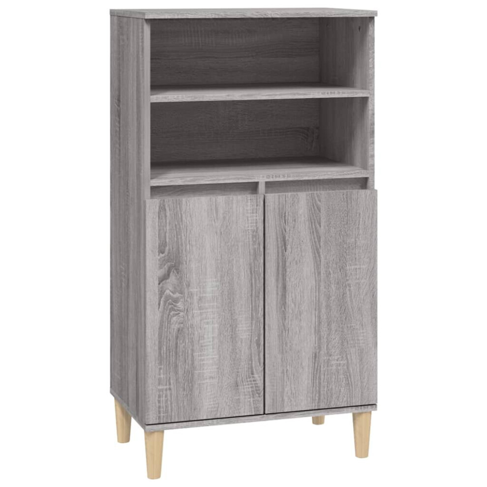 (Grey sonoma) vidaXL Highboard Engineered Wood High Sideboard Buffet Cabinet Multi Colours