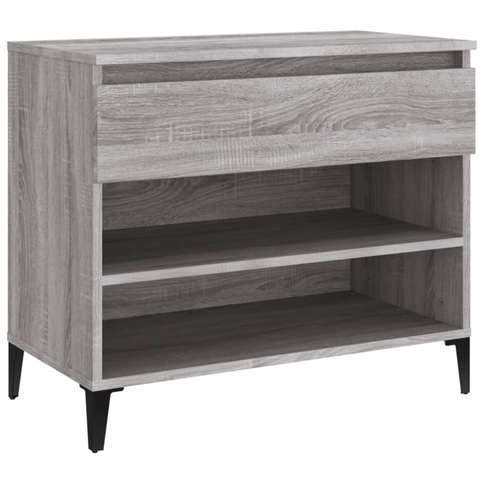 (Grey sonoma) vidaXL Shoe Cabinet Engineered Wood Storage Rack Unit Stand Multi Colours