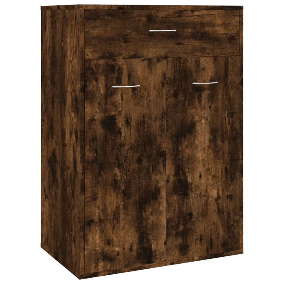 Vidaxl (Smoked Oak) Shoe Cabinet Shoe Storage Rack Organiser Shoe Cupboard Engineered Wood