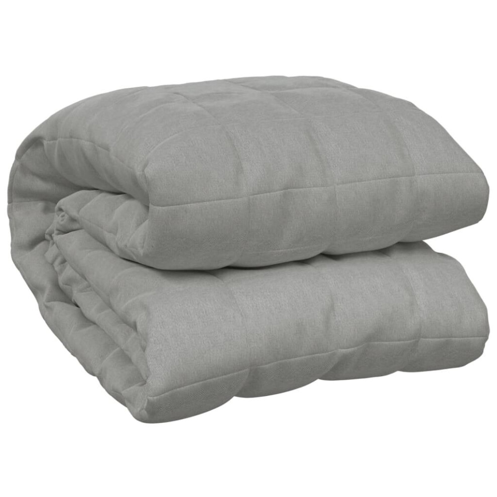 Vidaxl (Grey, 220 X 235 Cm/15 Kg) Weighted Blanket Bedding Anxiety Blanket Bedroom Quilt Blanket Fabric