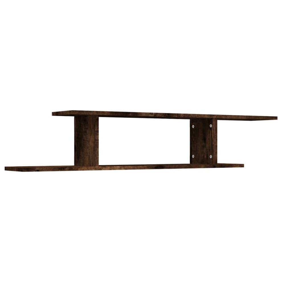 (smoked oak) vidaXL Wall-Mounted TV Shelf Floating Wall TV Unit TV Stand Engineered Wood