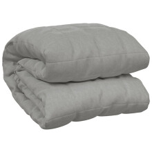 (grey, 200 x 225 cm/13 kg) vidaXL Weighted Blanket Bedding Anxiety Blanket Bedroom Quilt Blanket Fabric