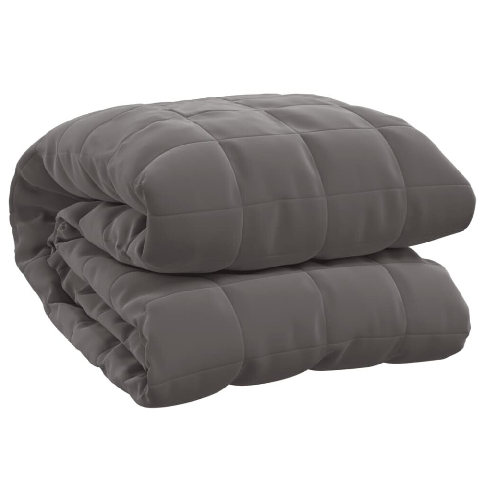 Photos - Duvet VidaXL   Weighted Blanket Bedding Anxiety Blanket Bedroom Quilt Blanket Fabric Grey 350782 (grey, 220 x 235 cm/11 kg)