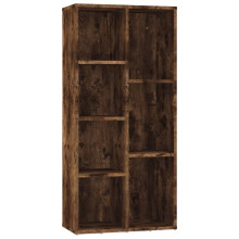 (smoked oak) vidaXL Book Cabinet Highboard Book Rack Display Storage Shelf Engineered wood