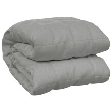 (grey, 155 x 220 cm/7 kg) vidaXL Weighted Blanket Bedding Anxiety Blanket Bedroom Quilt Blanket Fabric
