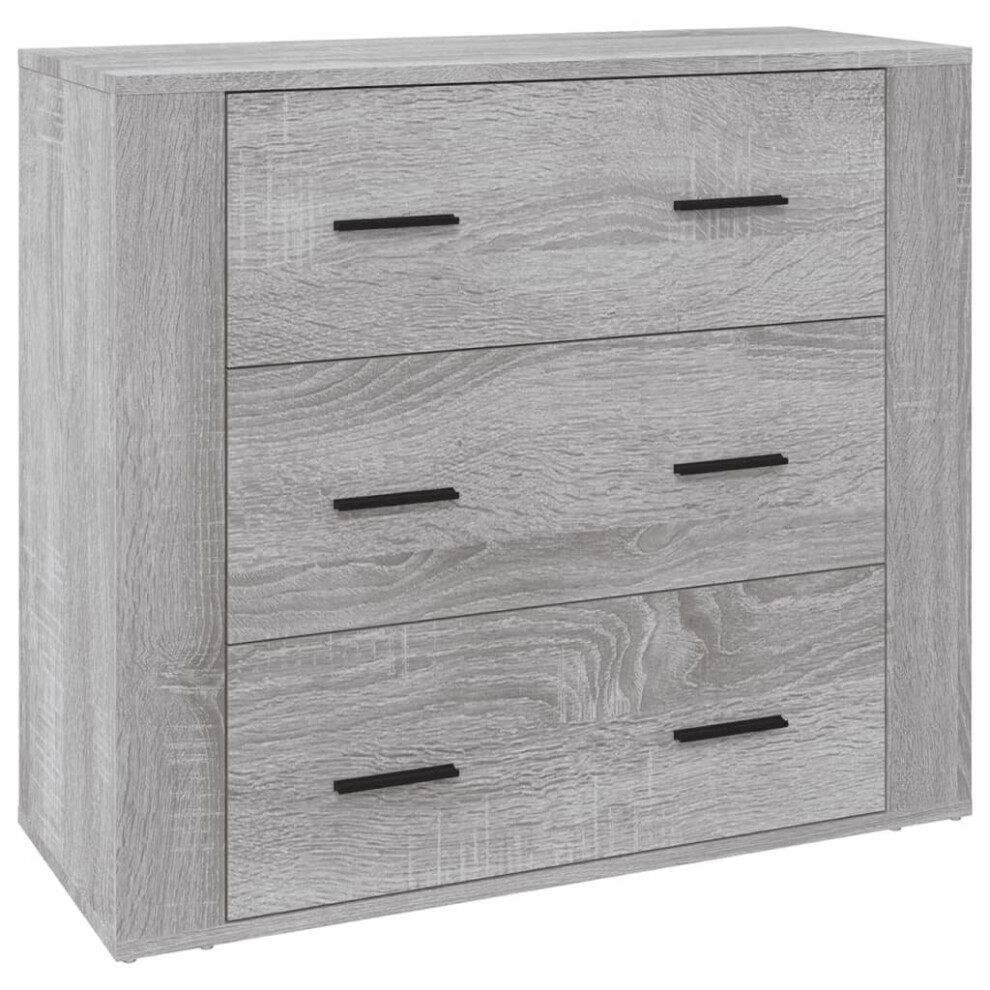 Vidaxl (Grey Sonoma) Sideboard Storage Cupboard Cabinet Buffet Highboard Engineered Wood