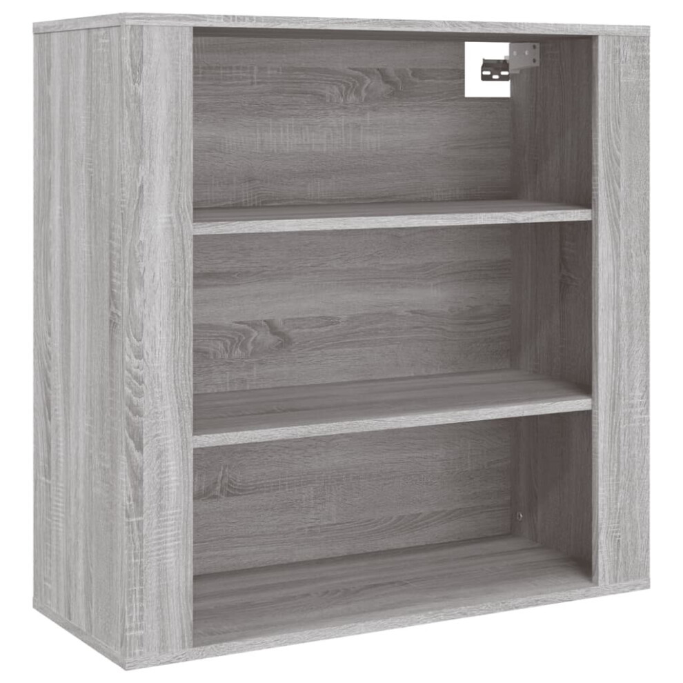 (Grey sonoma) vidaXL Wall Cabinet Engineered Wood Floating Wall Storage Shelf Multi Colours