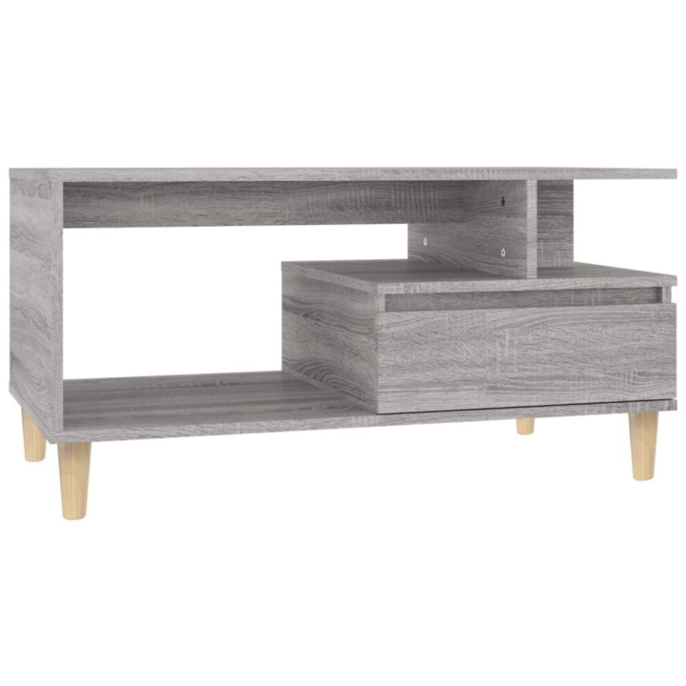 Vidaxl Grey ( Sonoma) Coffee Table Engineered Wood Couch Centre Accent Table Multi Colours