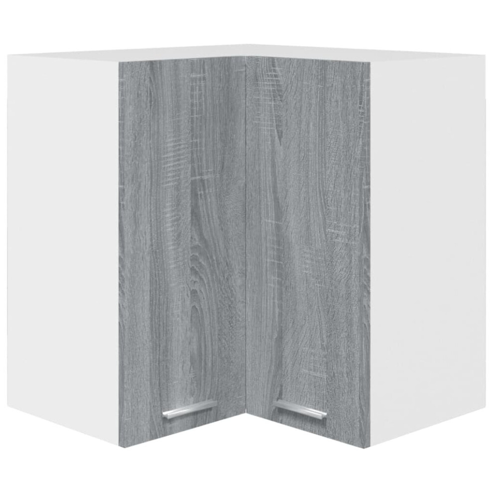 (Grey sonoma) vidaXL Hanging Corner Cabinet Engineered Wood Storage Cabinet Multi Colours