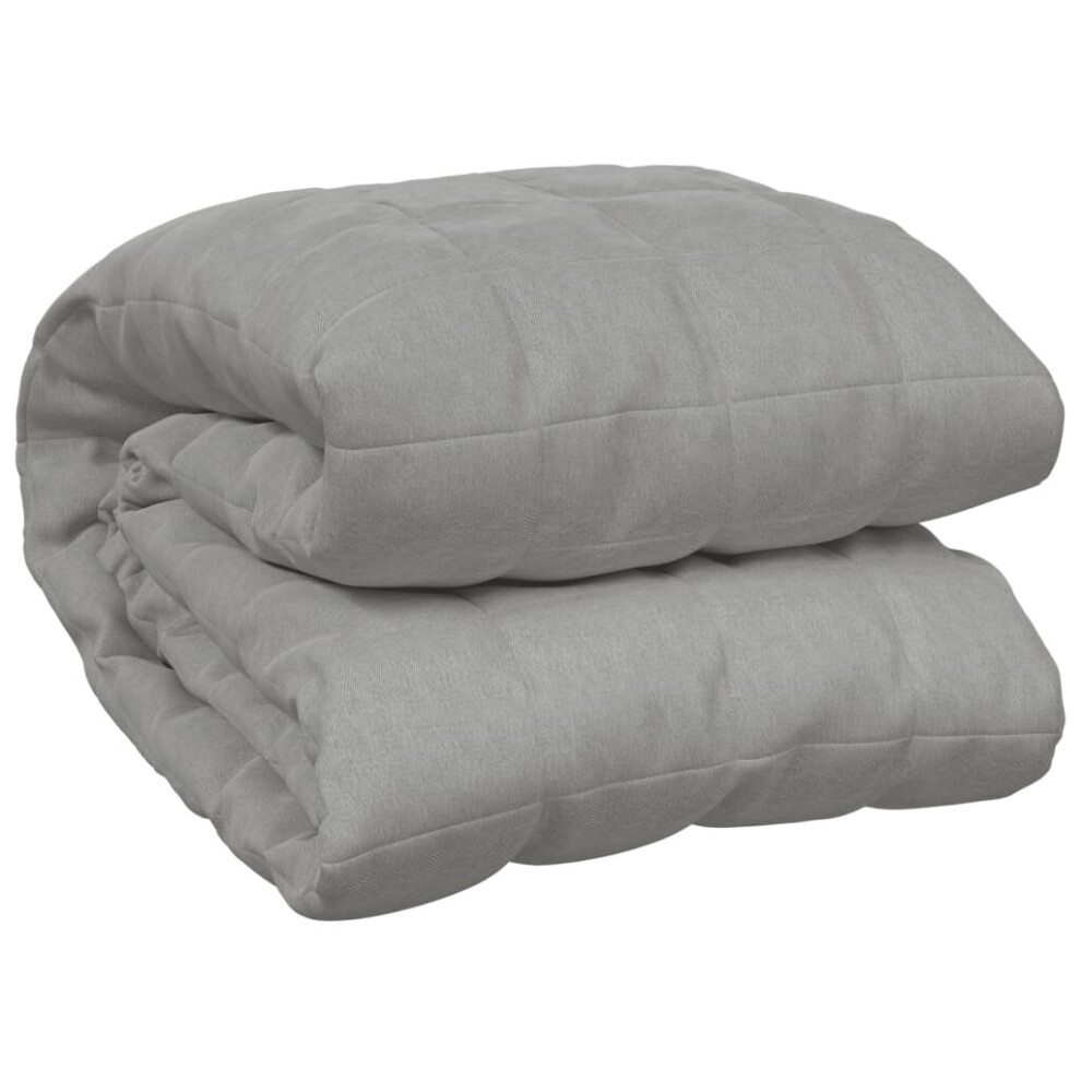 Vidaxl (Grey, 138 X 200 Cm/6 Kg) Weighted Blanket Bedding Anxiety Blanket Bedroom Quilt Blanket Fabric