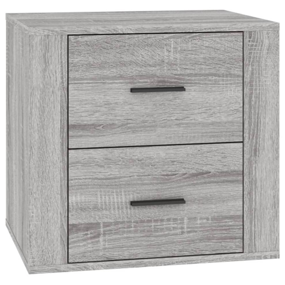 Vidaxl (Grey Sonoma) Bedside Cabinet Nightstand Side Table Telephone Stand Multi Colours