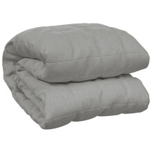 (grey, 235 x 290 cm/11 kg) vidaXL Weighted Blanket Bedding Anxiety Blanket Bedroom Quilt Blanket Fabric