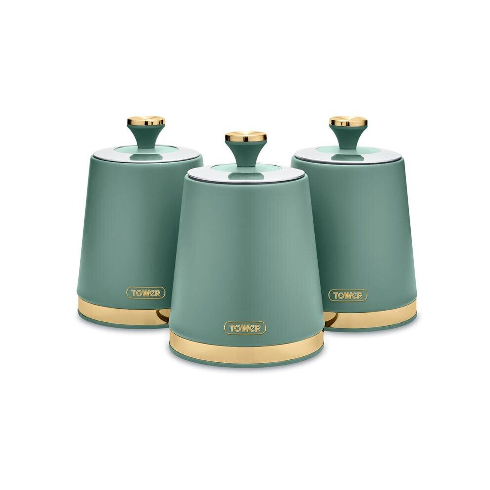 Tower Cavaletto T826131JDE Jade Green Tea Coffee Sugar Canisters