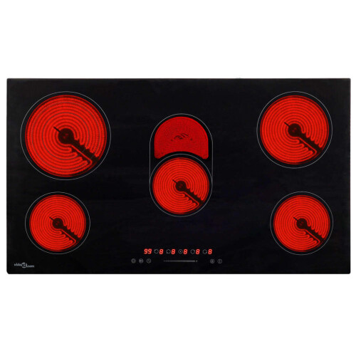 VidaXL vidaXL Ceramic Hob with 5 Burners Touch Control 77 cm 8500 W Kitchen Cooker 1