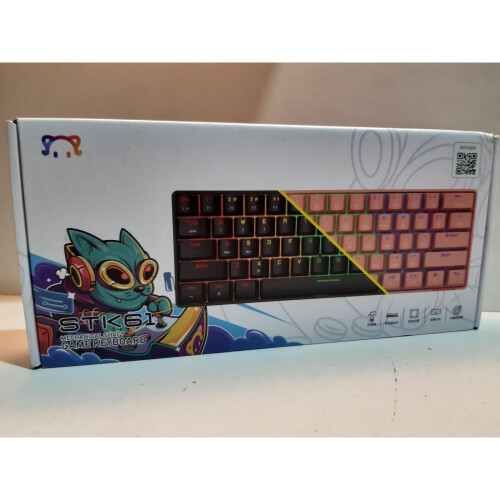 UrChoiceLtd 60% Mechanical Keyboard Wired/Wireless Bluetooth5.0 Dual-mode Keyboa 1