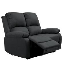 (Dark Grey, 2 Seat Only) Reclining Luxury Fabric Sofa Set In Light Grey or Dark Grey- 3 Piece, 2 Piece, Armchair