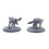 Dire Wolf Miniature Set | 2 pieces - with large 50mm bases 1