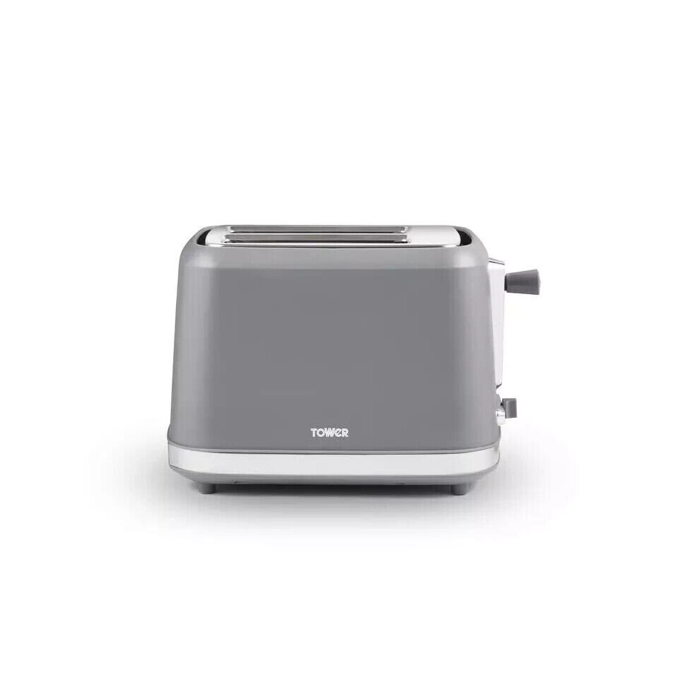 Stylish Tower Odyssey 2 Slice Toaster Grey With Chrome Accents