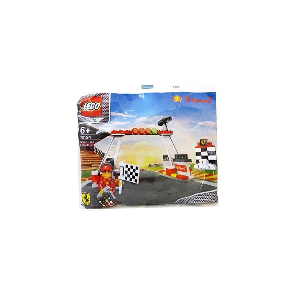 LEGO Shell V-Power Finish Line, Podium and Minifigure Polybag Set 40194