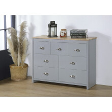 (Grey) Merchant 7 Chest of Drawers In Grey or White