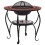 VidaXL vidaXL Mosaic Fire Pit Table Terracotta and White Ceramic Barbecue Fireplace 2