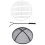 VidaXL vidaXL Mosaic Fire Pit Table Black and White Ceramic Barbecue BBQ Fireplace 8