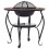 VidaXL vidaXL Mosaic Fire Pit Table Terracotta and White Ceramic Barbecue Fireplace 4