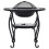 VidaXL vidaXL Mosaic Fire Pit Table Black and White Ceramic Barbecue BBQ Fireplace 4