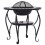 VidaXL vidaXL Mosaic Fire Pit Table Black and White Ceramic Barbecue BBQ Fireplace 5