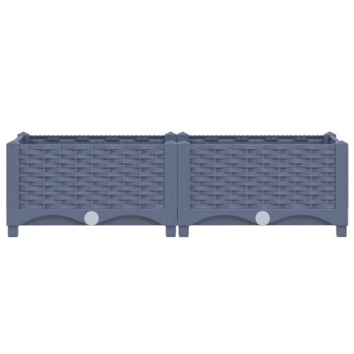 VidaXL vidaXL Hochbeet 80x40x23 cm Polypropylen 2