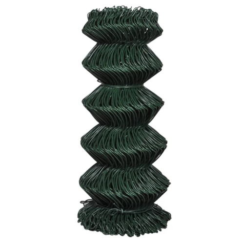 VidaXL vidaXL Chain Fence 0.8x15m Green Garden Patio Wire Mesh Panel Fencing Barrier 1