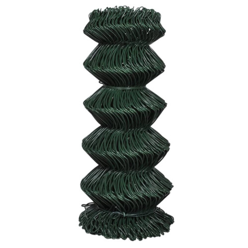 VidaXL vidaXL Chain Fence 0.8x25m Green Garden Patio Wire Mesh Panel Fencing Barrier 1