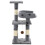 VidaXL vidaXL Cat Tree with Sisal Scratching Posts 65cm Paw Prints Grey Play Tower 3