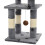VidaXL vidaXL Cat Tree with Sisal Scratching Posts 65cm Paw Prints Grey Play Tower 5
