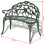 VidaXL vidaXL Garden Bench 100cm Cast Aluminium Green Outdoor Patio Park Seat Chair 4