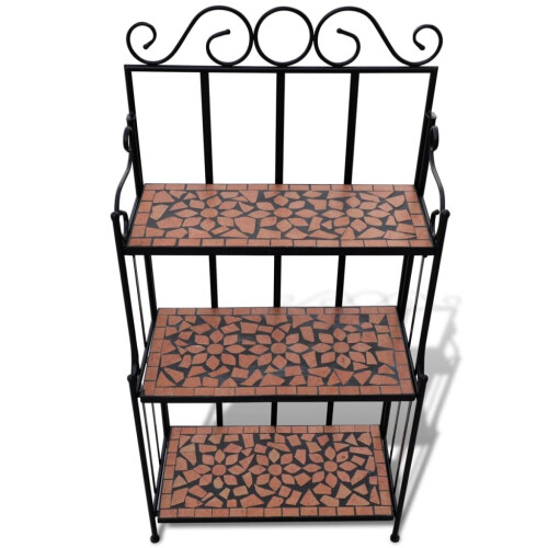 VidaXL vidaXL Pflanzenständer Mosaik Terracotta 1