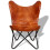 VidaXL vidaXL Butterfly-Sessel Braun Echtleder 3