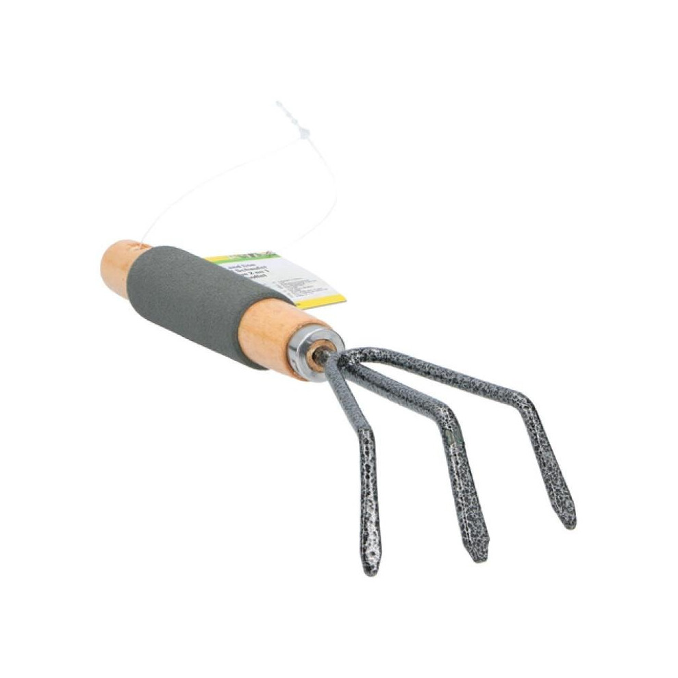 Hand Garden cultivator with foam grip 29cm grey - Image 2