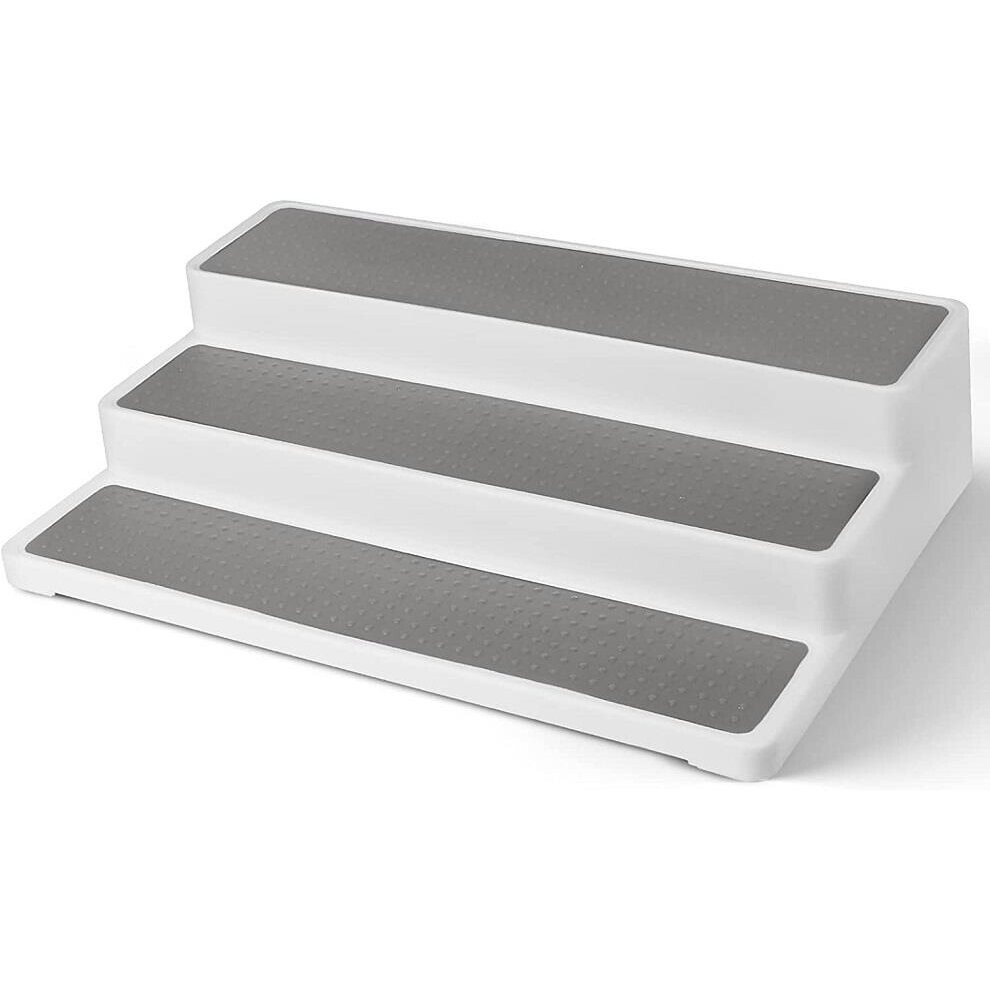 3Tier storage Rack for Inside Cupboard, Non-Slip Kitchen Shelf Organiser