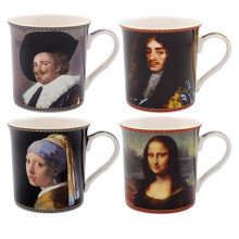Famous Portraits Set of 4 Mugs