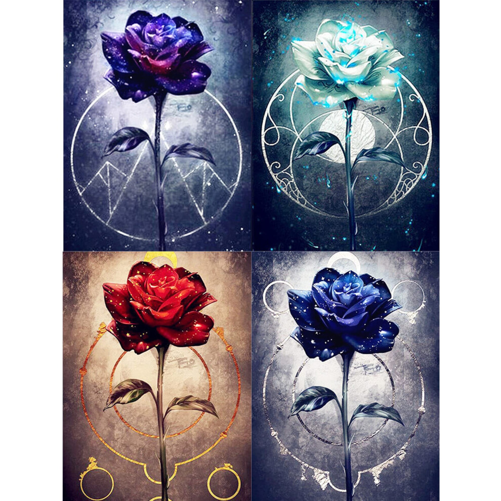 4Pcs Diamond Painting Kit 5D Diamond Painting Pictures Full For Home Wall Decor(30X40Cm)-No Frame