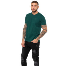 (S, Green) Enzo Mens Crew Neck T-Shirt