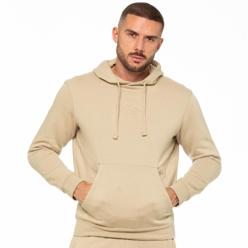 Ze Enzo (L, Stone) Enzo Mens Pullover Hoodie 2