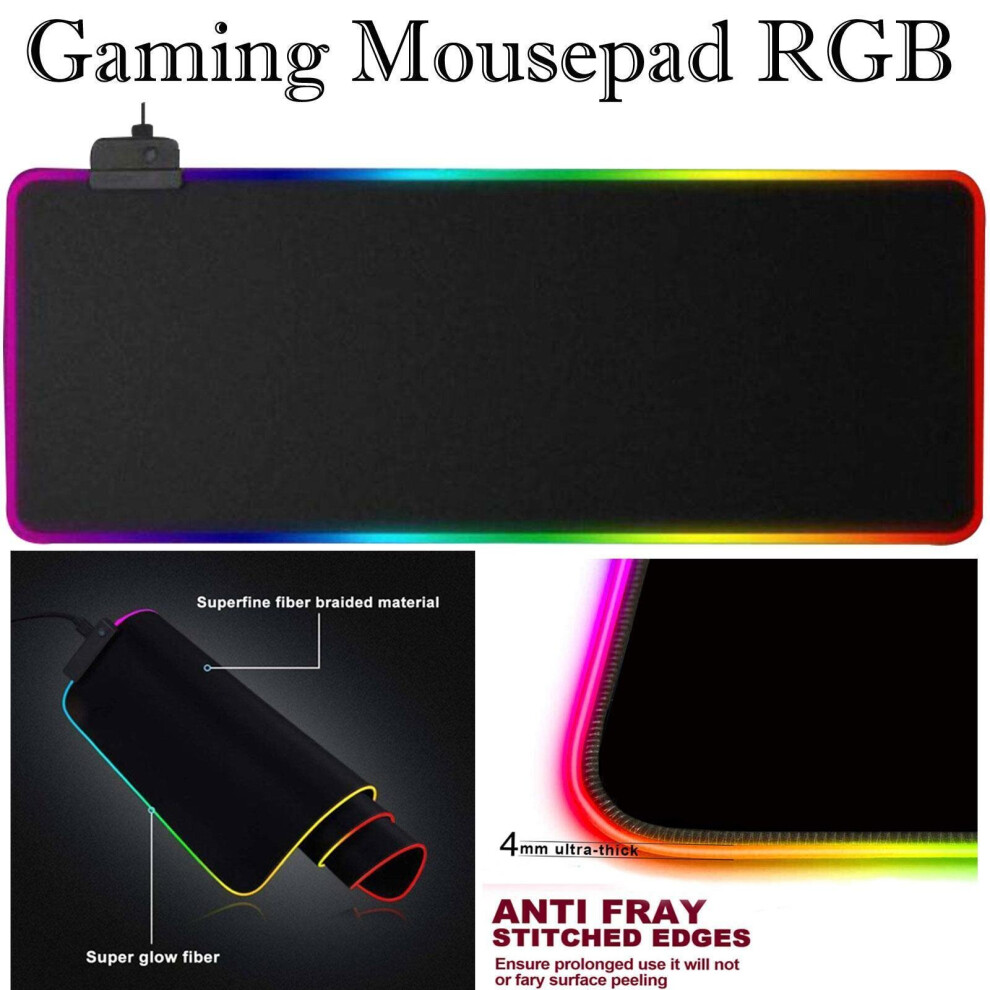 Gaming Mousepad RGB Colorful LED 800x300mm Mat