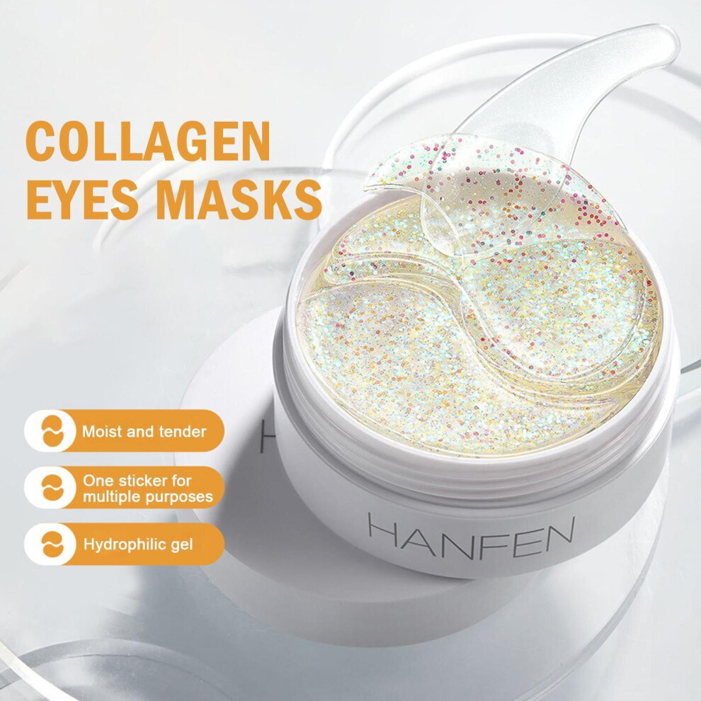 Flemye 60 Pcs Hyaluronic Acid Under Eye Patches Hydrogel Eye Mask Deep Hydration