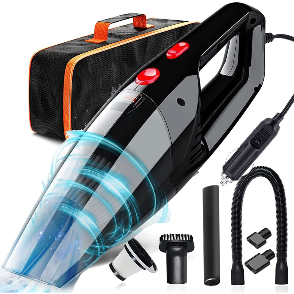 12V 4000pa Powerful Car Vacuum Cleaner Wet/Dry Strong Suction Cordless