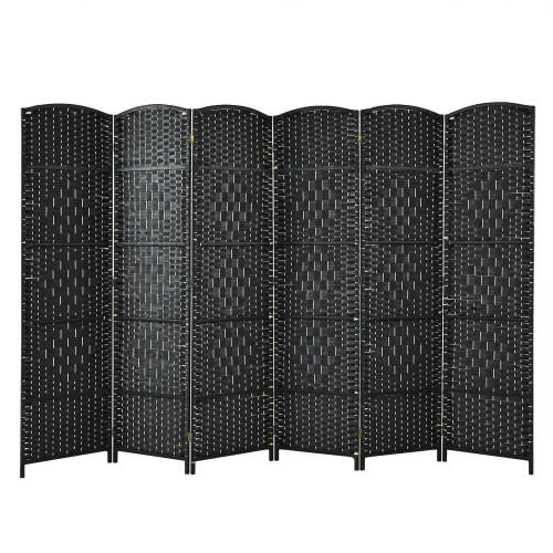 Costway 271 x 180cm 6-Panel Room Divider Folding Privacy Screen Metal Hinge