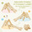 Casart 3-In-1 Kids Climbing Triangle Set Wooden Triangle Climber Set 5