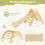 Casart 3-In-1 Kids Climbing Triangle Set Wooden Triangle Climber Set 2